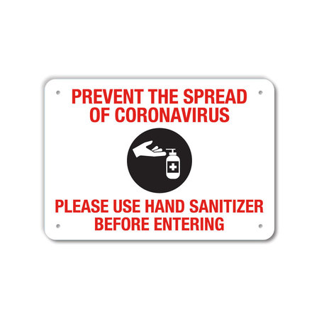 LYLE COVID Plastic Sign, Prevent the Spread of Coronavirus, 10x7 LCUV-0057-NP_10x7